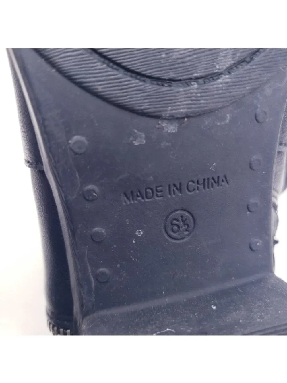 American Rag Aedee Black Faux Leather Buckle Zipper Ankle Boots Women's Size 6.5